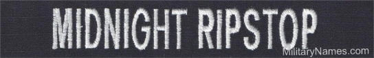 RIPSTOP MidNight NAME TAPES with Hook Fastener 