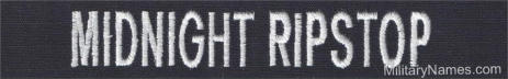 RIPSTOP MidNight NAME TAPES with Hook Fastener 