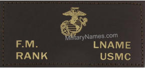 Brown USMC leather badges