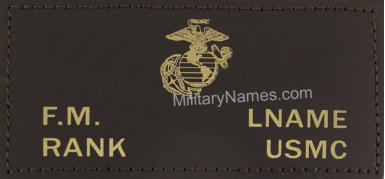 Brown USMC leather badges