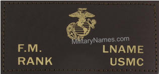 Brown USMC leather badges